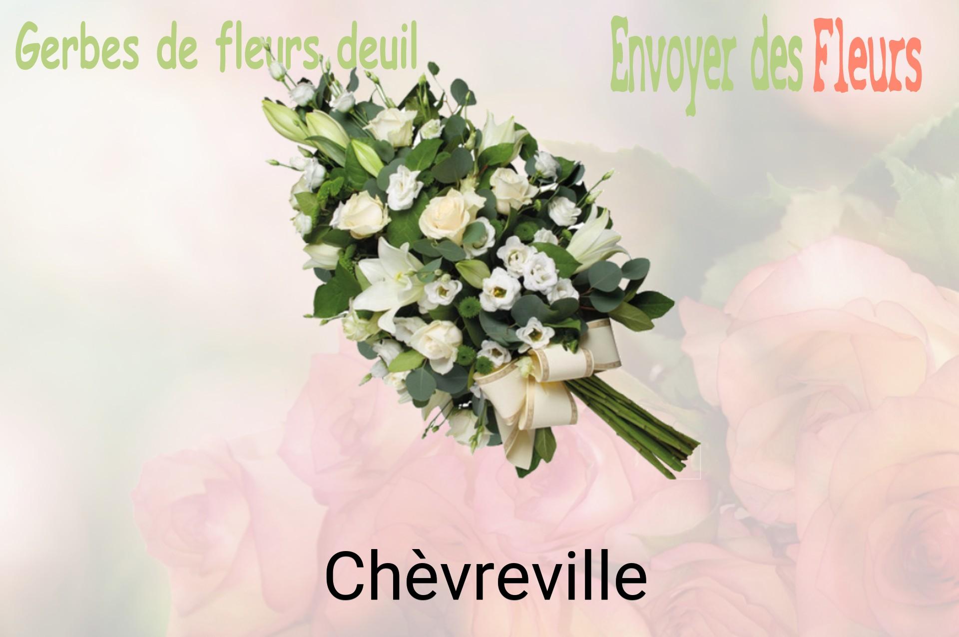 Gerbe de fleurs de deuil livrée à Chèvreville